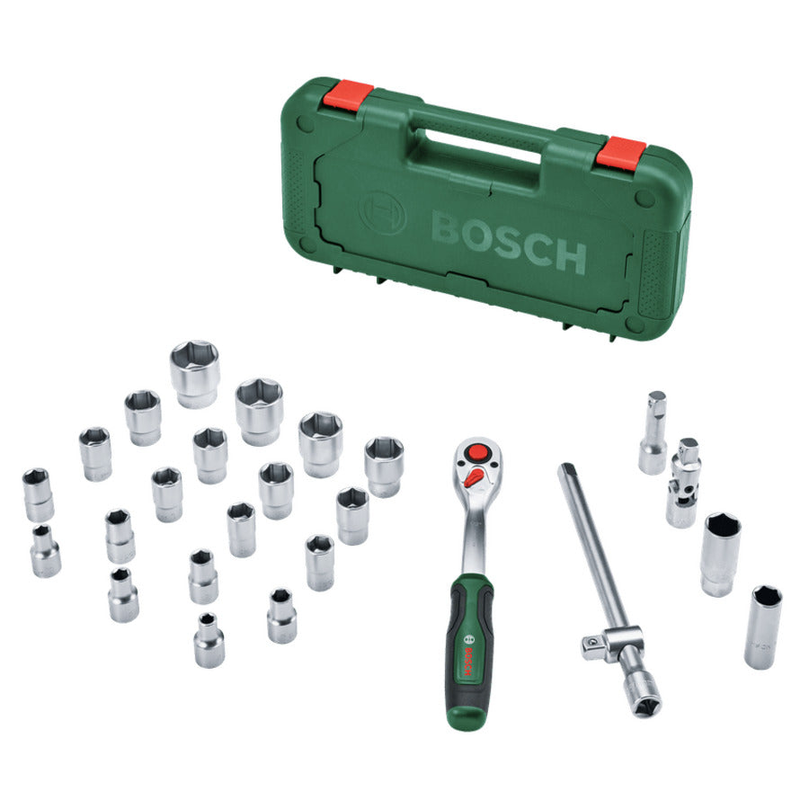 Bosch 1/2" Socket Set with Ratchet 25-Piece