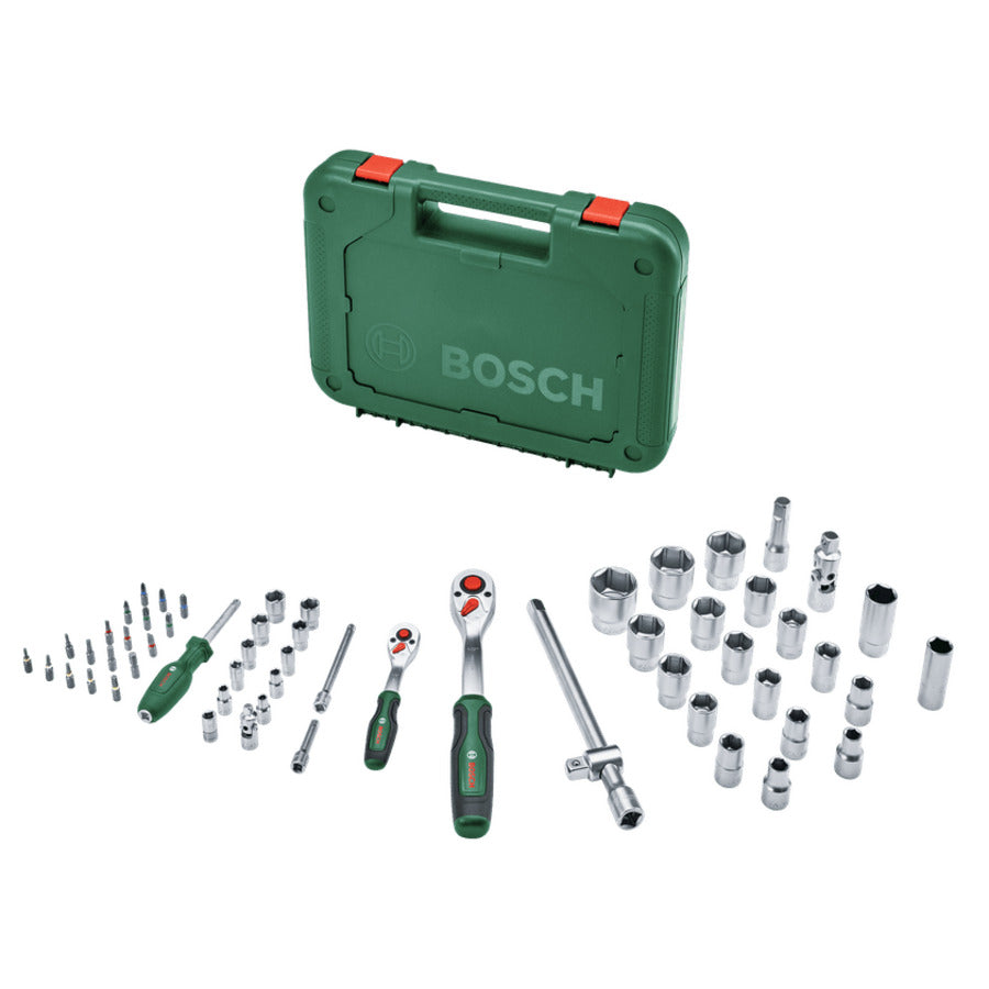 Bosch 1/4" and 1/2" Socket Set 56 Pieces