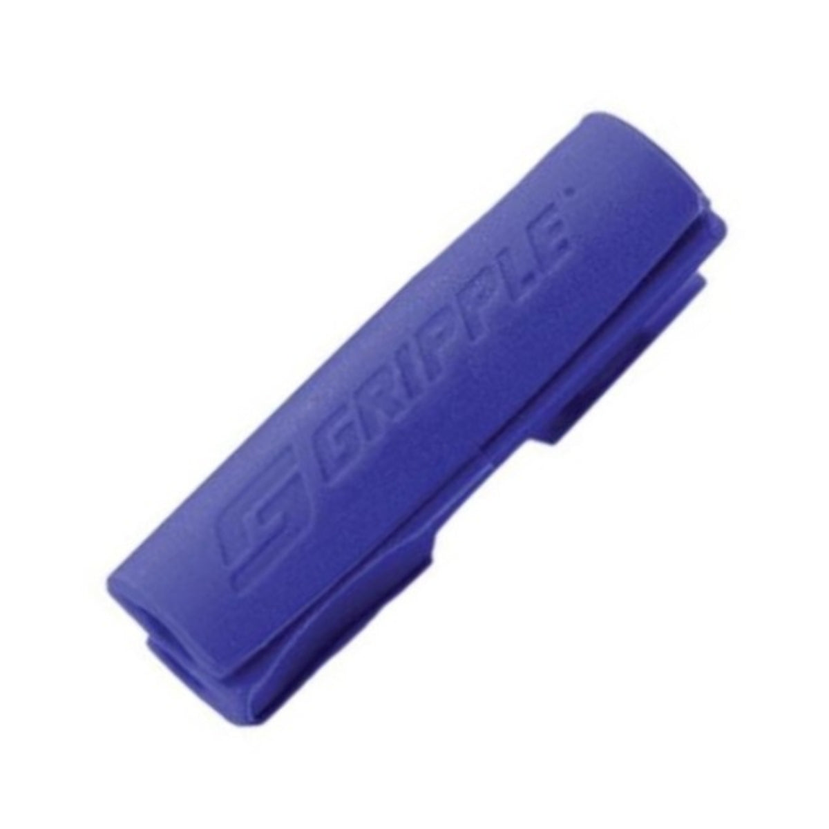 A blue Gripple Twister on its own, showing the moulded Gripple logo.