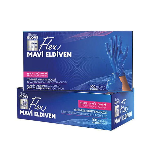 Reflex Latex Free Disposable Gloves Blue