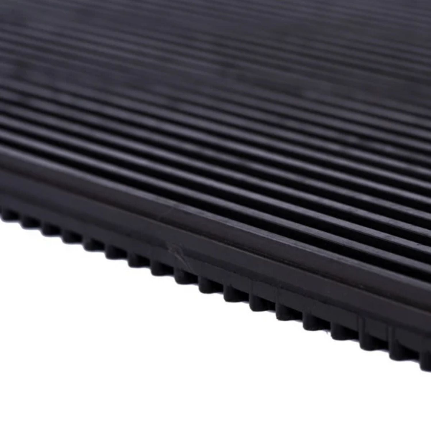 Close-up technical view of Acrefine double-sided ribbed rubber pad showcasing the interlocking groove pattern.