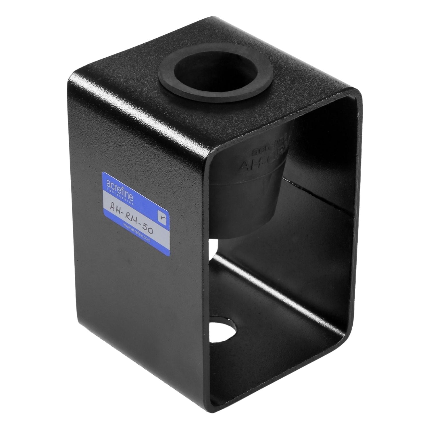 Acrefine elastomer hanger isolator featuring the steel housing and integrated product model label.