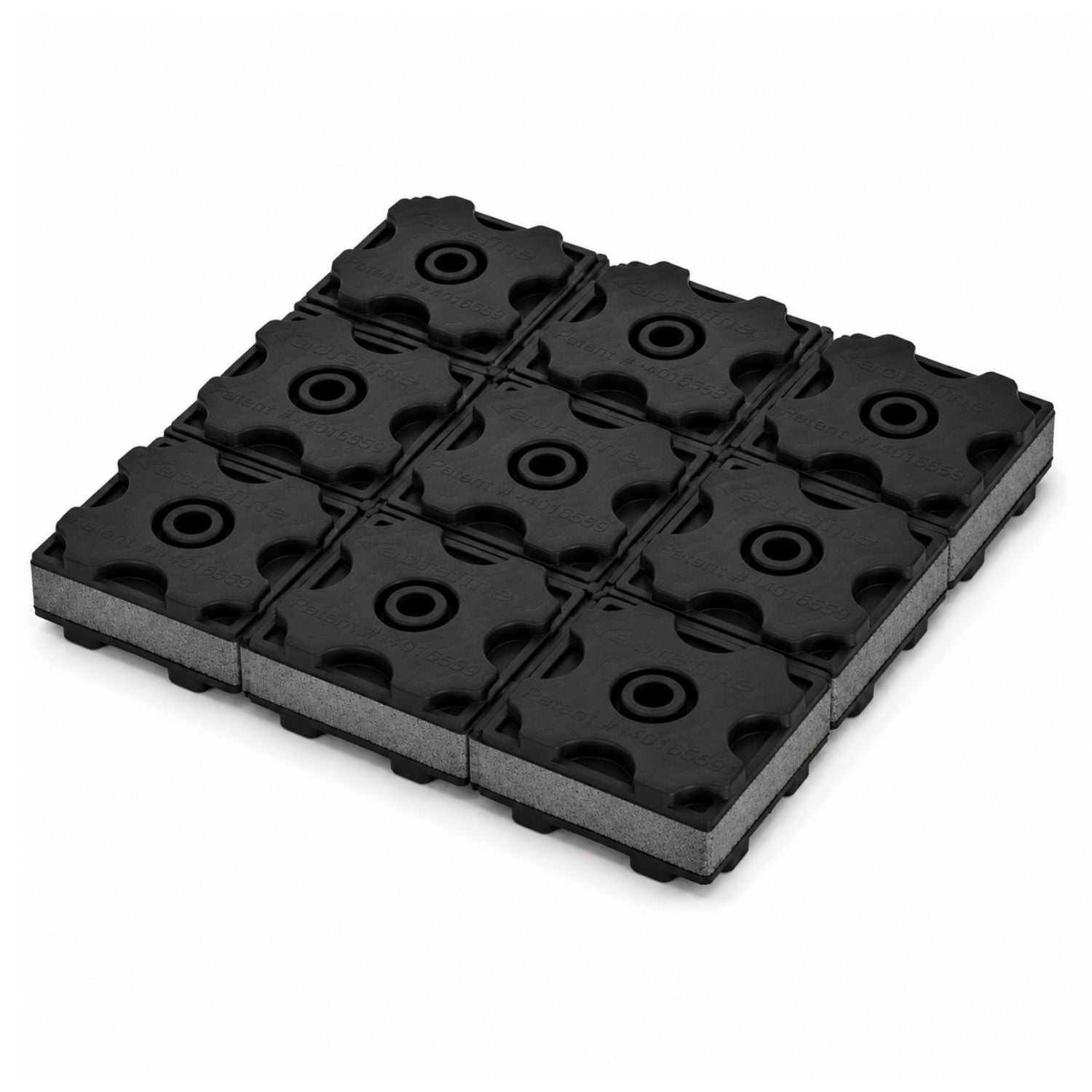 Acrefine modular anti-vibration pad 150x150 mm.