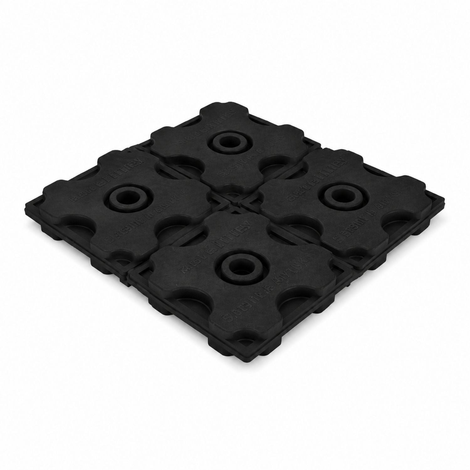 Acrefine interlocking modular anti vibration pad 100x100 mm.