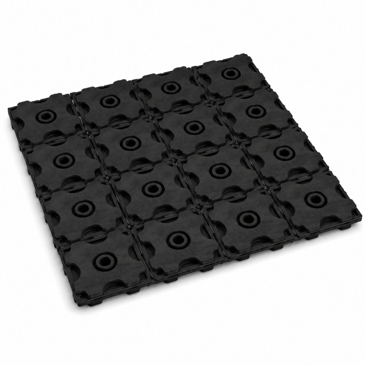Acrefine interlocking modular anti vibration pad 200x200 mm.