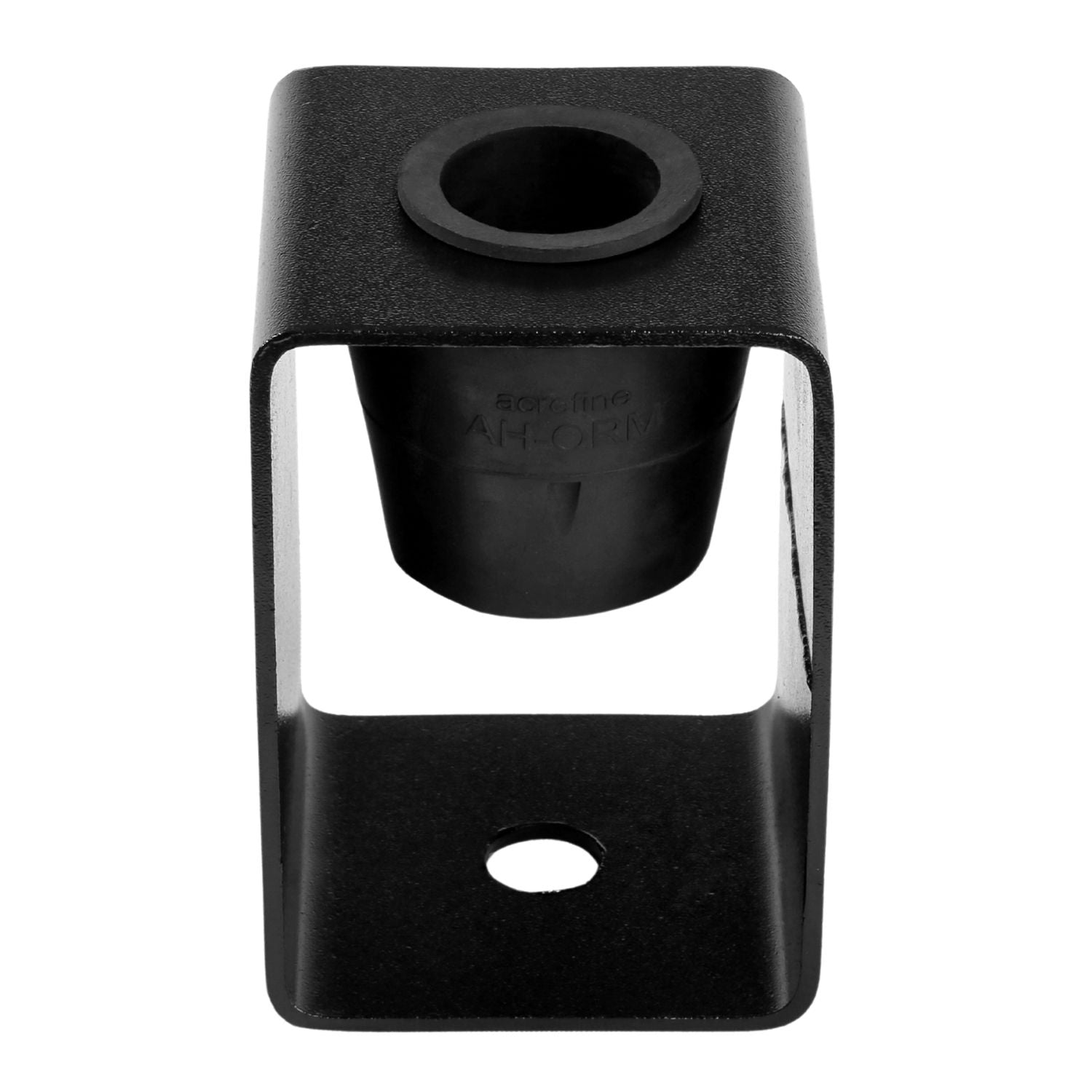 Acrefine rubber hanger isolator with black powder-coated steel casing and high-grade internal elastomer element.