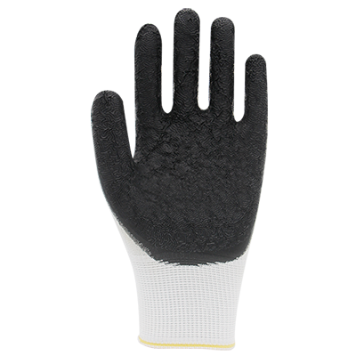 Beybi Polyester Knitted Latex Gloves PL9 White