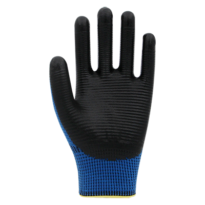 Beybi Polyester Knitted Nitrile Gloves Pn Zebra Blue