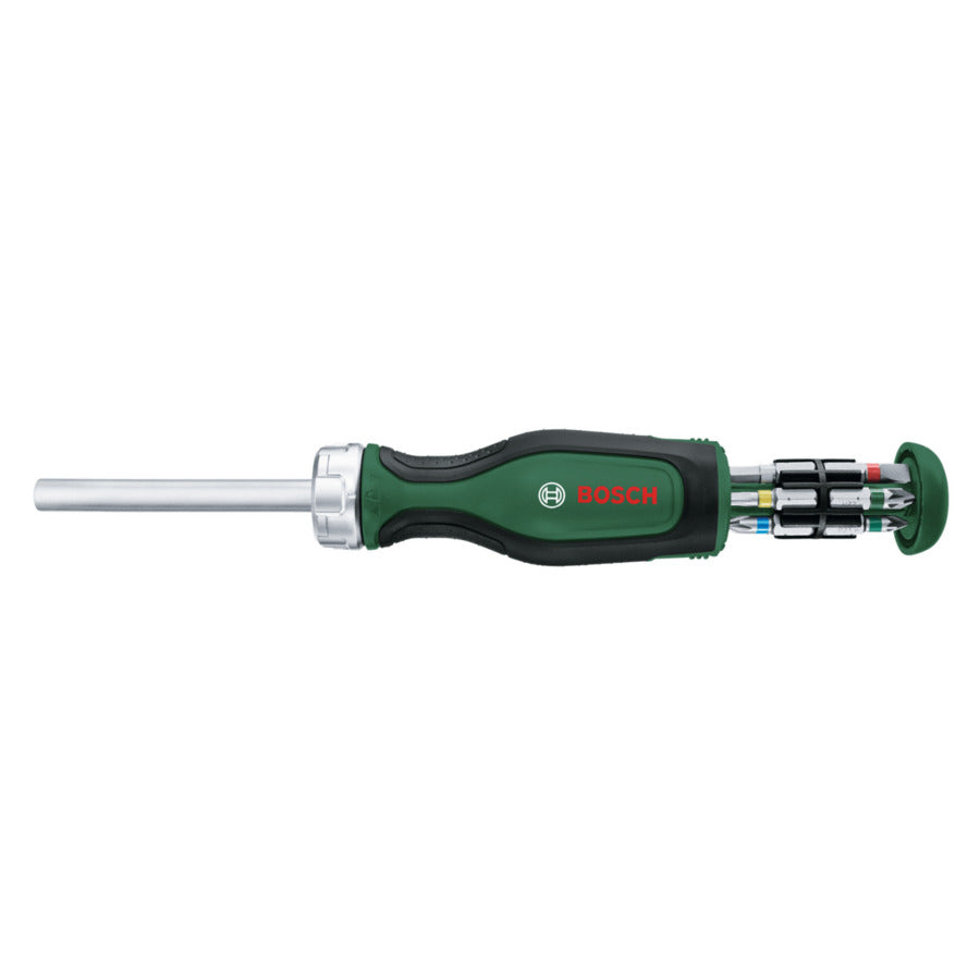 Bosch Ratchet Screwdriver with 12 Bits
