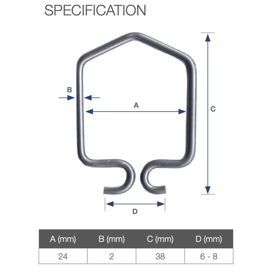 Gripple Spring Clip for Wire Rope Hangers