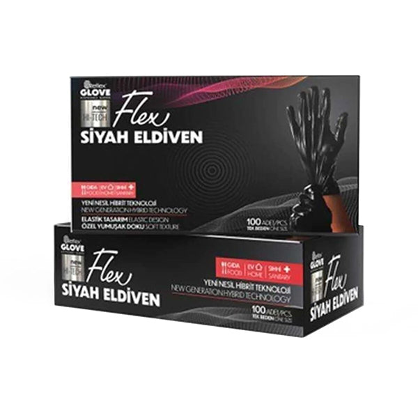 Reflex Latex Free Disposable Gloves Black