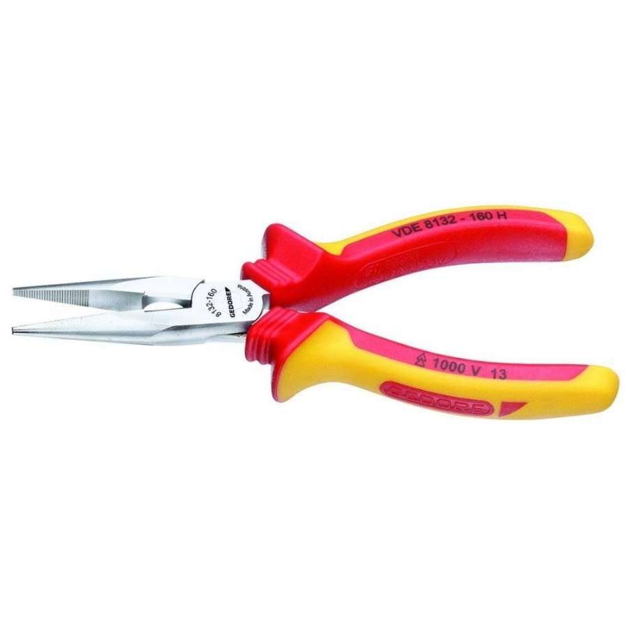 Gedore VDE Long Nose Pliers 160 mm